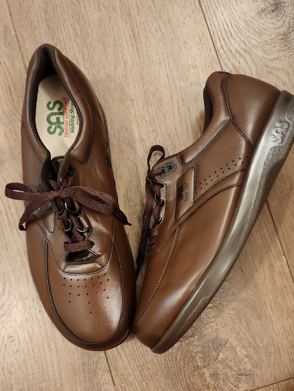 SAS Time Out Walking Shoe in Antique Walnut Brown Comfort Shoe Men's size 11.5M